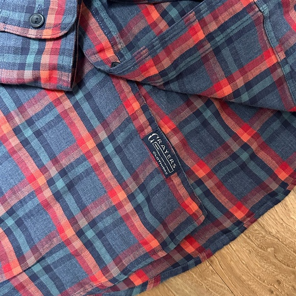 **GRAYERS** lightweight plaid button down SIZE MEDIUM - Picture 7 of 8